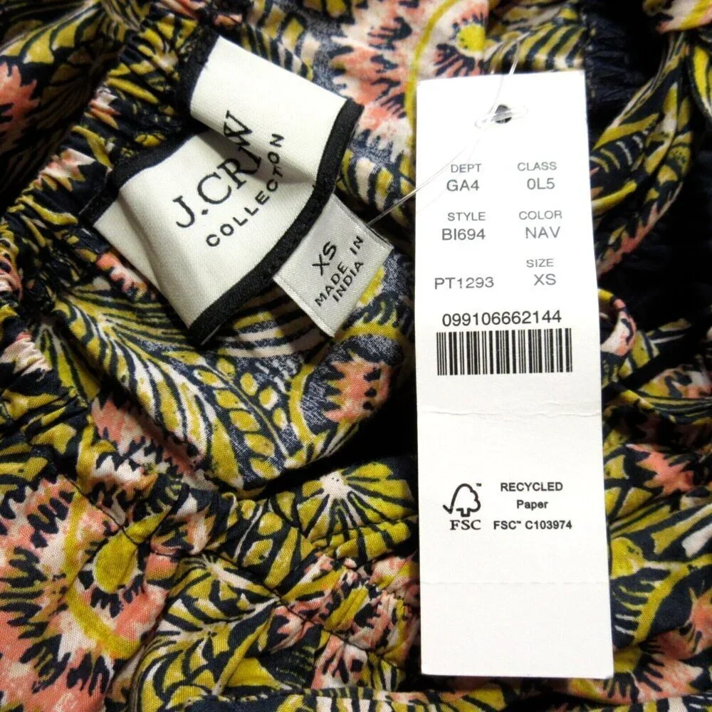 NWT J.Crew Collection Oahu V-neck Tiered Maxi in Dandelion Swirl Tank Dress XS